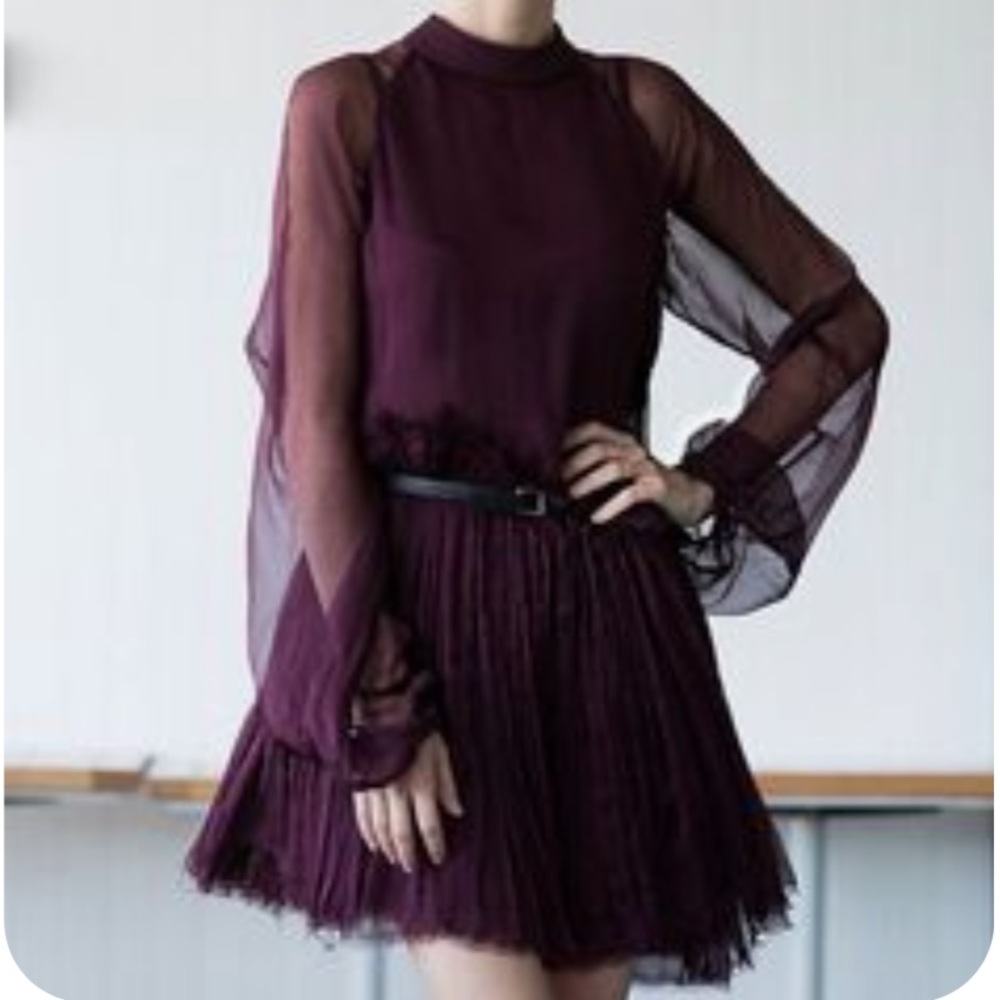 Manning Cartell Featherweight Mini Dress Burgundy Size AU6 (US 2)